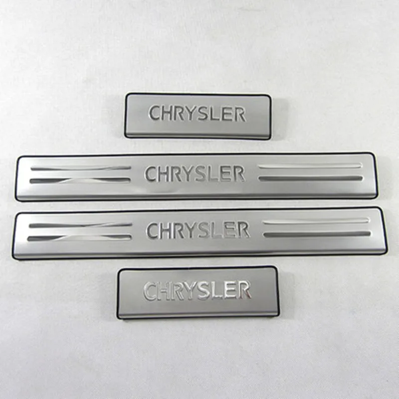 

Car-covers 304 Stainless Steel Side Door Sill Scuff Plate Sills Trim fit For 2011-2015 Chrysler 300C Car styling