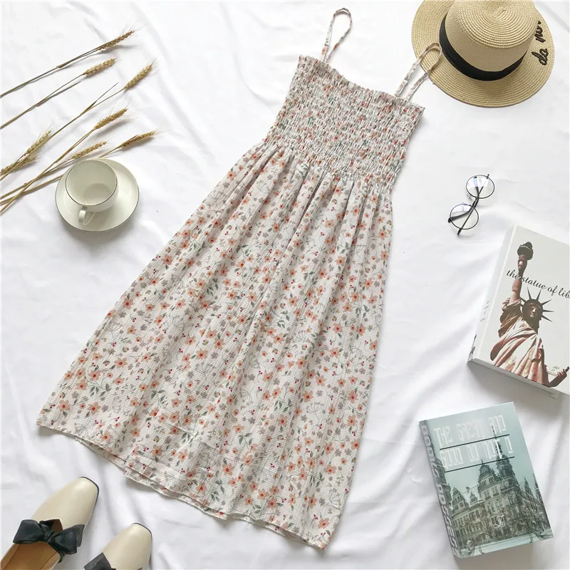 SKOONHEID Для женщин цветочный ремень платье Boho без рукавов цветок пляжный сарафан
