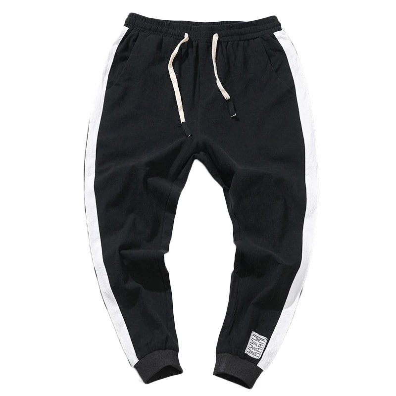 Модные повседневные спортивные брюки мужские свободные до щиколотки весна-лето