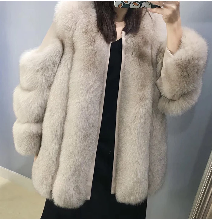 S-XL меховые пальто для женщин Зима Новая мода розовый натуральный мех пальто элегантная Толстая теплая верхняя одежда натуральный мех куртка Chaquetas Mujer