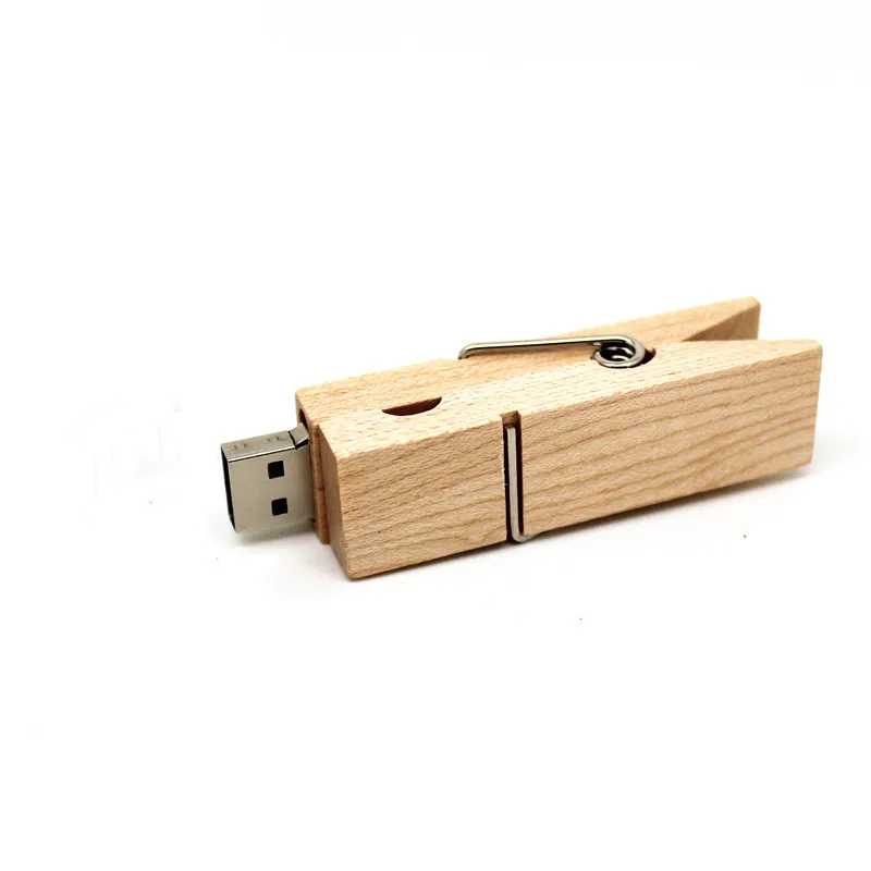 USB флеш накопитель с деревянным зажимом 4/8/16/32/64 ГБ|USB флэш-накопители| |