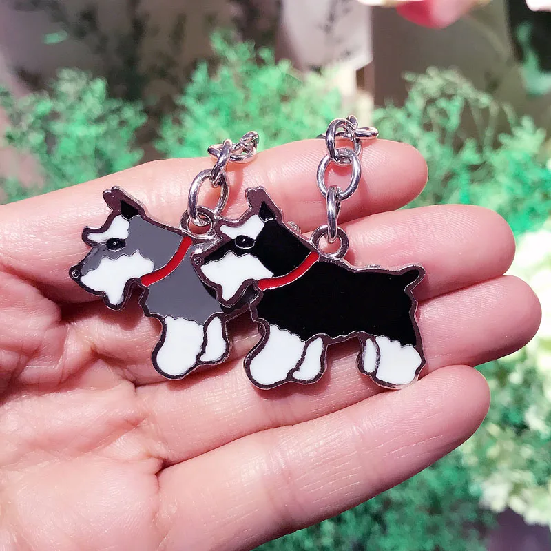 Брелок Schnauzer Dogs DIY сумка подвески металлические автомобильные брелки подарочные