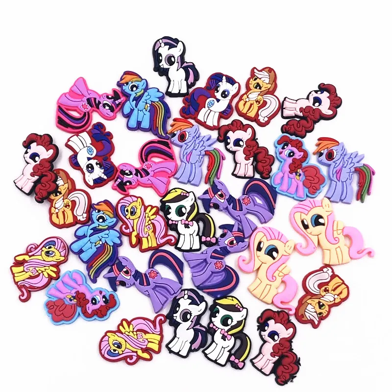 Оптовая продажа 100 шт. My Little Poni Единорог Лошадь ПВХ плоская задняя часть Diy