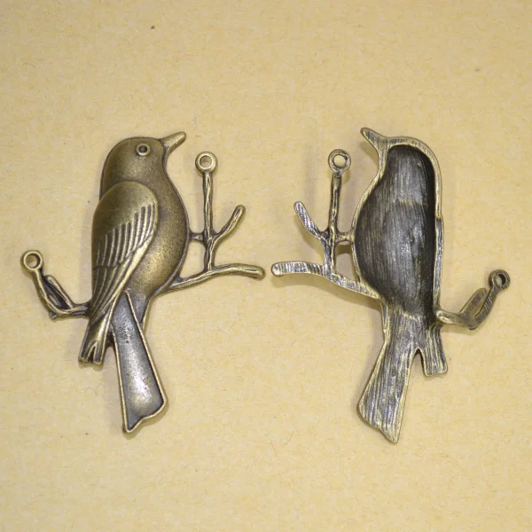 Подвеска птица из цинкового сплава 5 шт. металлические ювелирные изделия