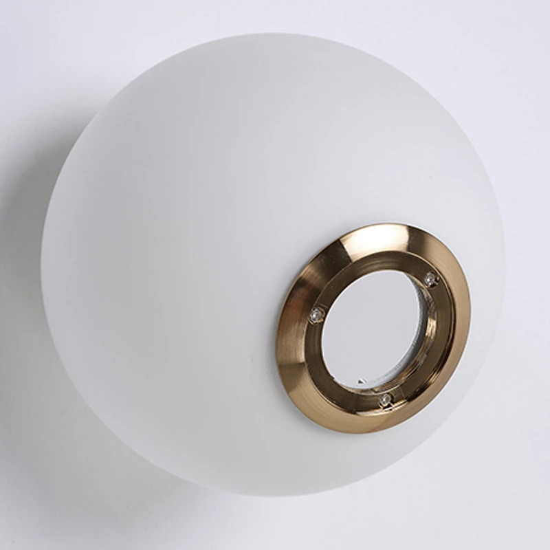 Современный скандинавский настенный светильник 30 см круглый Стекло Золотой хром