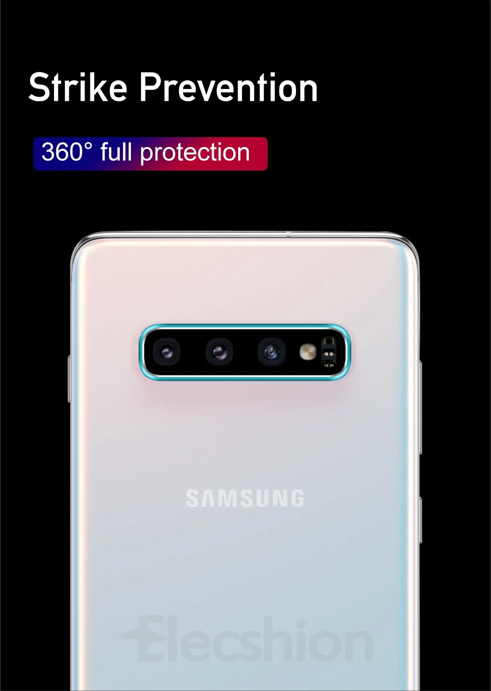 For Samsung S10 Protective Film Tempered Glass For Samsung S10 Plus Protector Phone Camera Lens Back Cover Aluminum Metal Ring