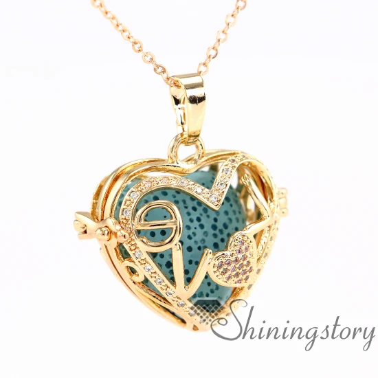 Сердце металлический вулканический камень сердце образный медальон