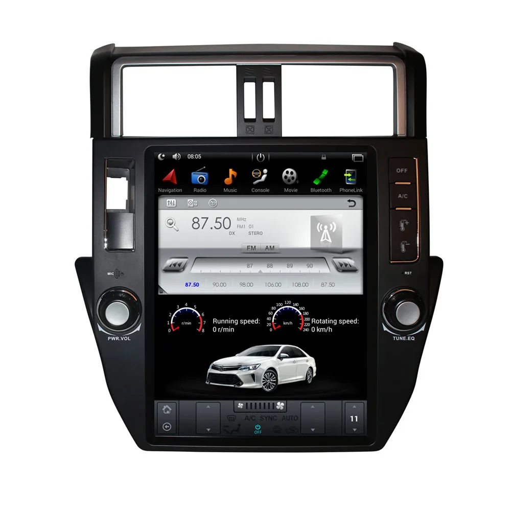 12 1 &quotTesla Android Fit TOYOTA PRADO/LC150/PRADO 150 2010 2011 2012 2013 автомобильный dvd-плеер навигация gps