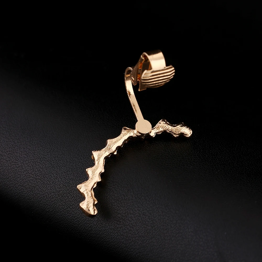 Женские серьги-манжеты ZLDYOU с кристаллами золотое/серебряное покрытие | Украшения