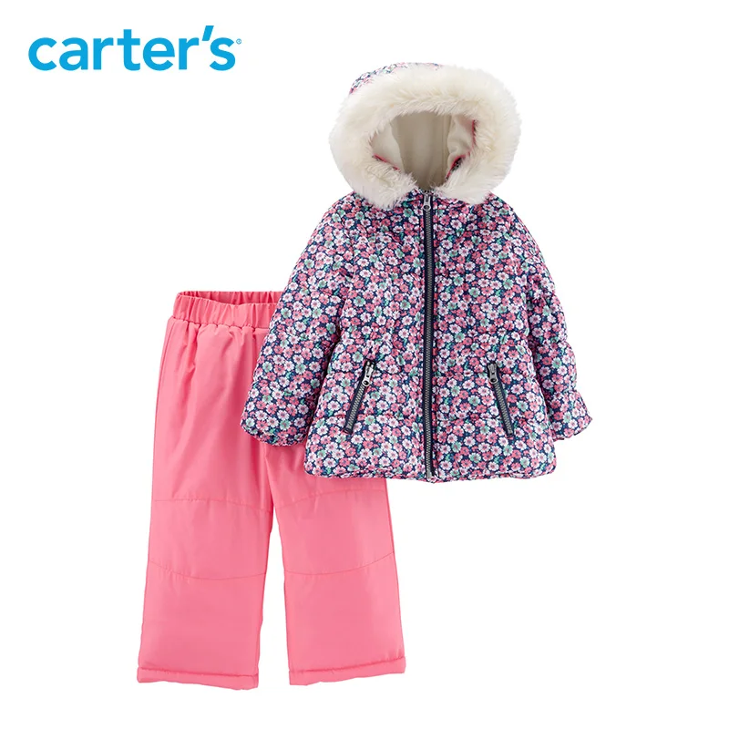 Carters girls outerwear coats set autumn winter thick warm long sleeve hooded jacket children clothes CL2187S1/CL218GS1/CL2187S2 | Мать и