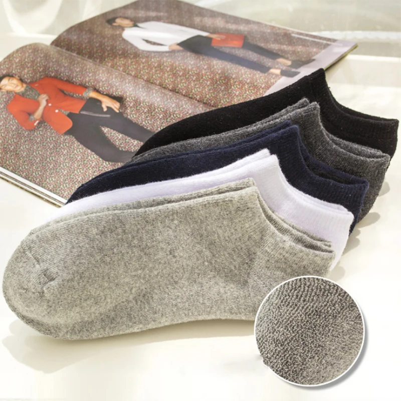 1 пара удобные мужские зимние толстые коттоновые носки модные однотонные весело