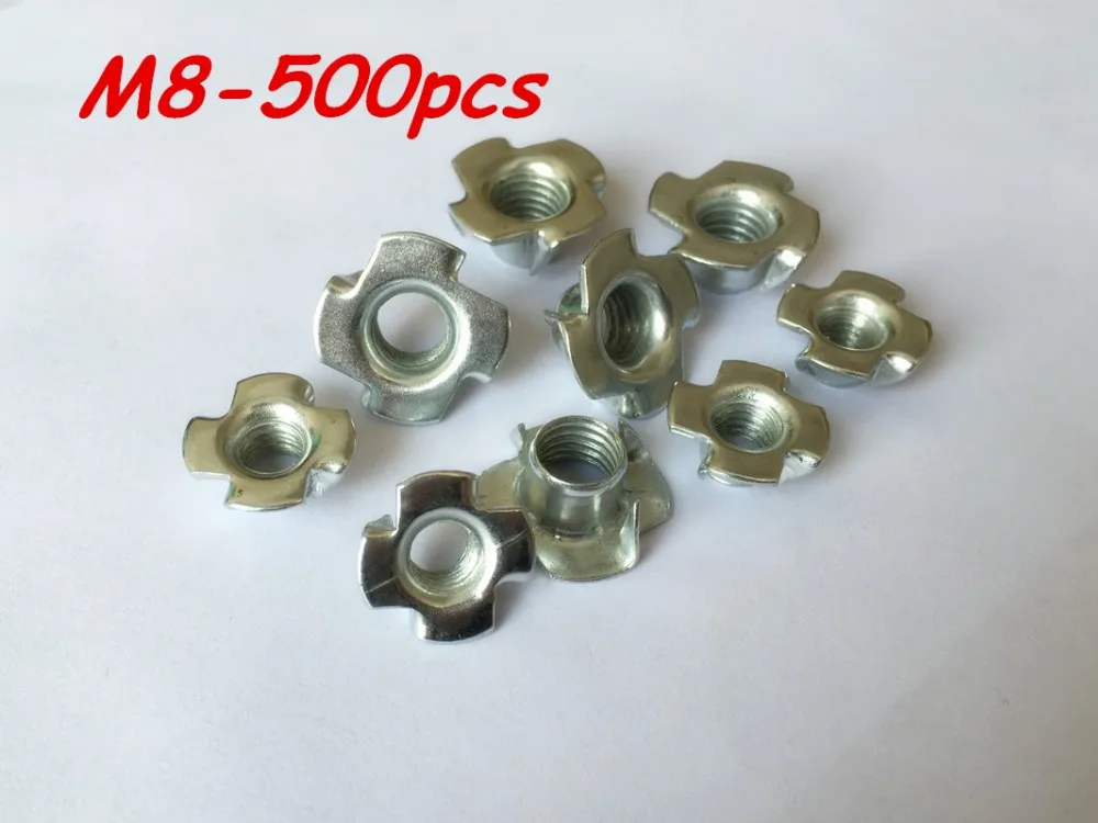 

M8 Carbon Steel Zinc Plated Four Claw Nut Femal Nuts 500Pcs/Lot Free Shipping