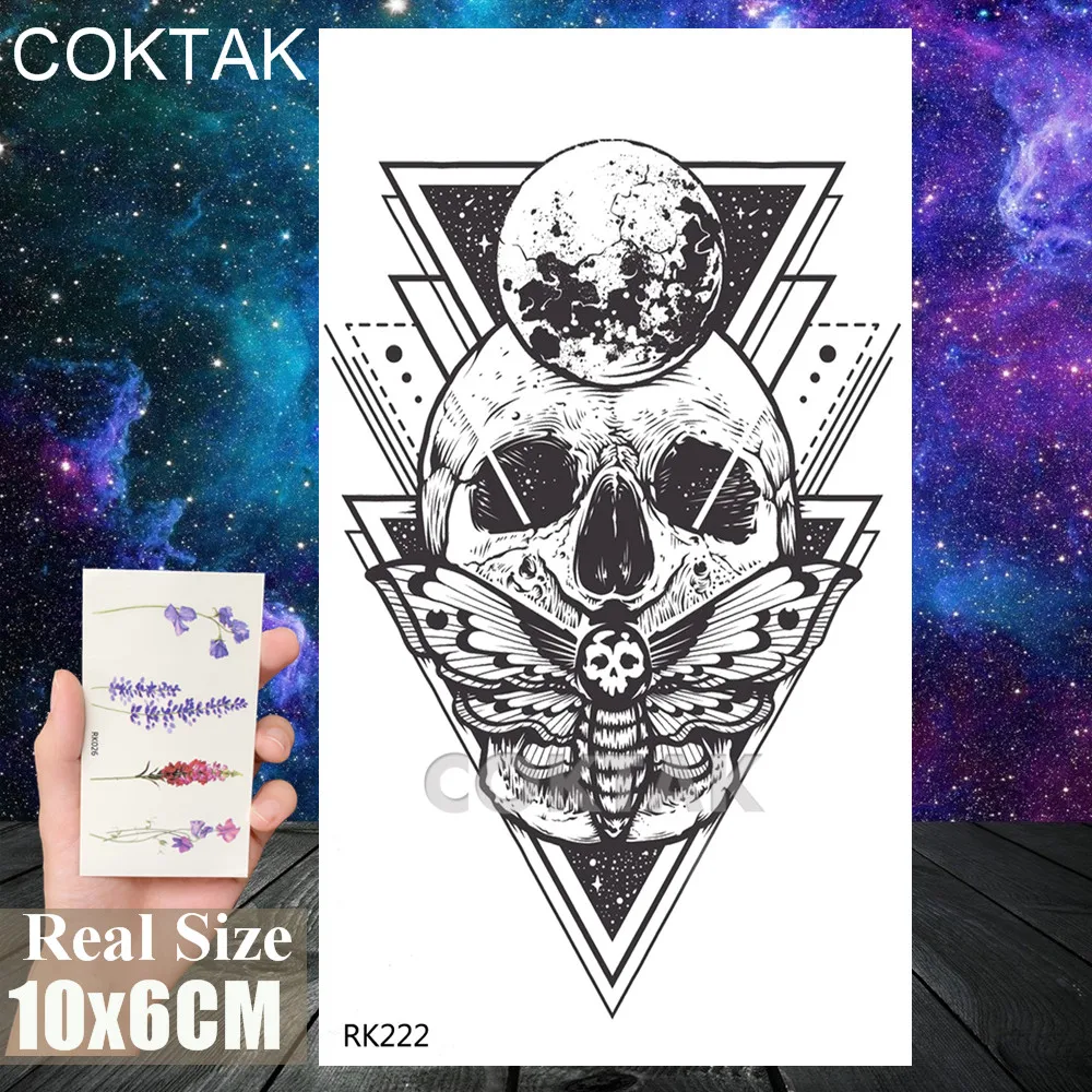 CRK222 3D акварельные Временные татуировки лисы, креативные наклейки, водостойкие листы, татуировки для мужчин, женщин, детей, боди-арт, рисунок, татуировки руки и ноги - Цвет: CRK222
