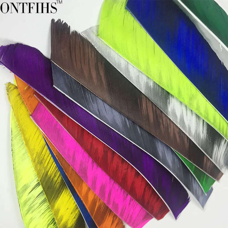 1000pcs ONTFIHS Wholesale Multicolor Mixed Color RW Full length Turkey Feather Fletching Archery Fletches - Two Sided | Спорт и