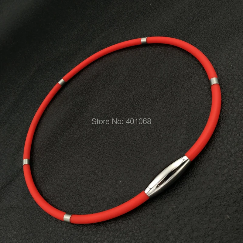 

DHL Free shipping Stainless Steel Magnetic Buckle Negative Ions Health Necklace