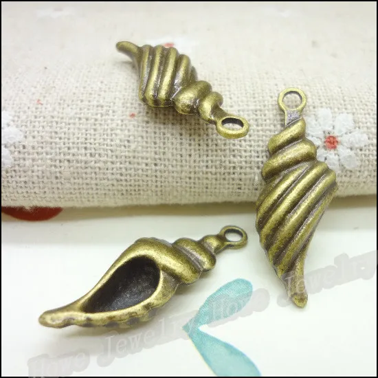 40 шт. подвески оболочки античная бронзовая цинкового сплава в форме браслет