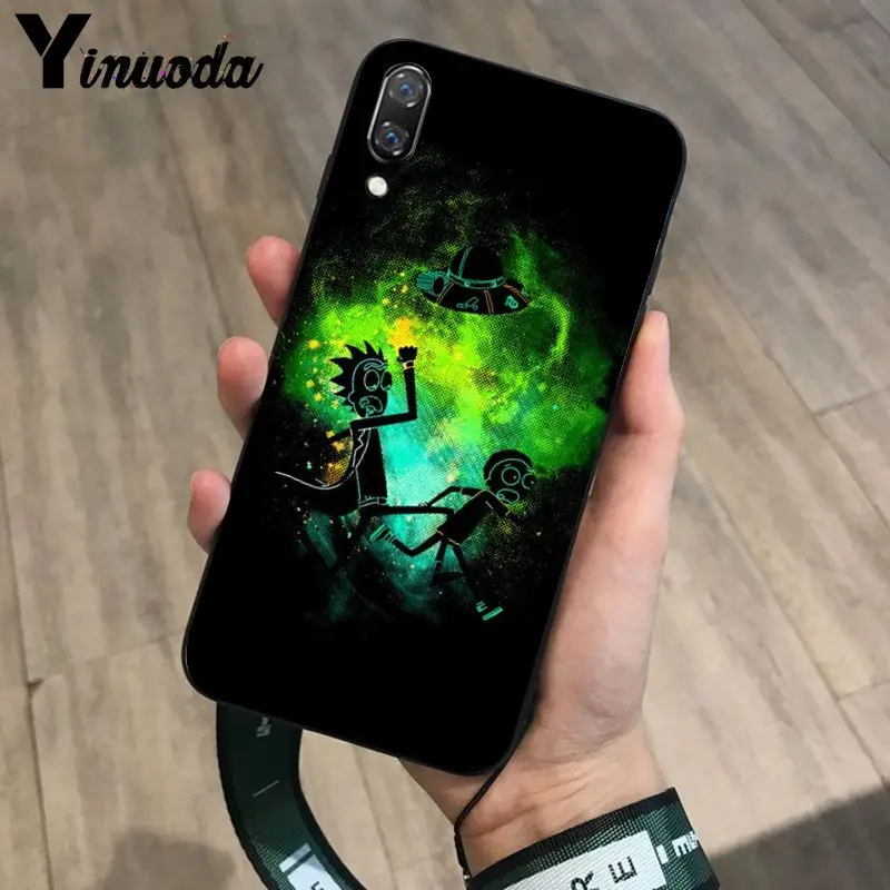 Yinuoda мультфильм Рик и Морти ТПУ мягкий силиконовый черный чехол для телефона для Haiwei P9 P 10 Plus P20 P20 Pro Honor 9 10 чехол