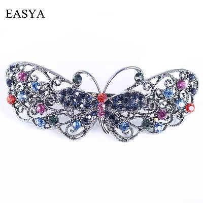 Multicolor-G2-25 EASYA винтажные аксессуары для волос ювелирные Заколки Sparlkling Бабочка бант заколка для волос ретро украшения для волос - Окраска металла: Multicolor-G2-25