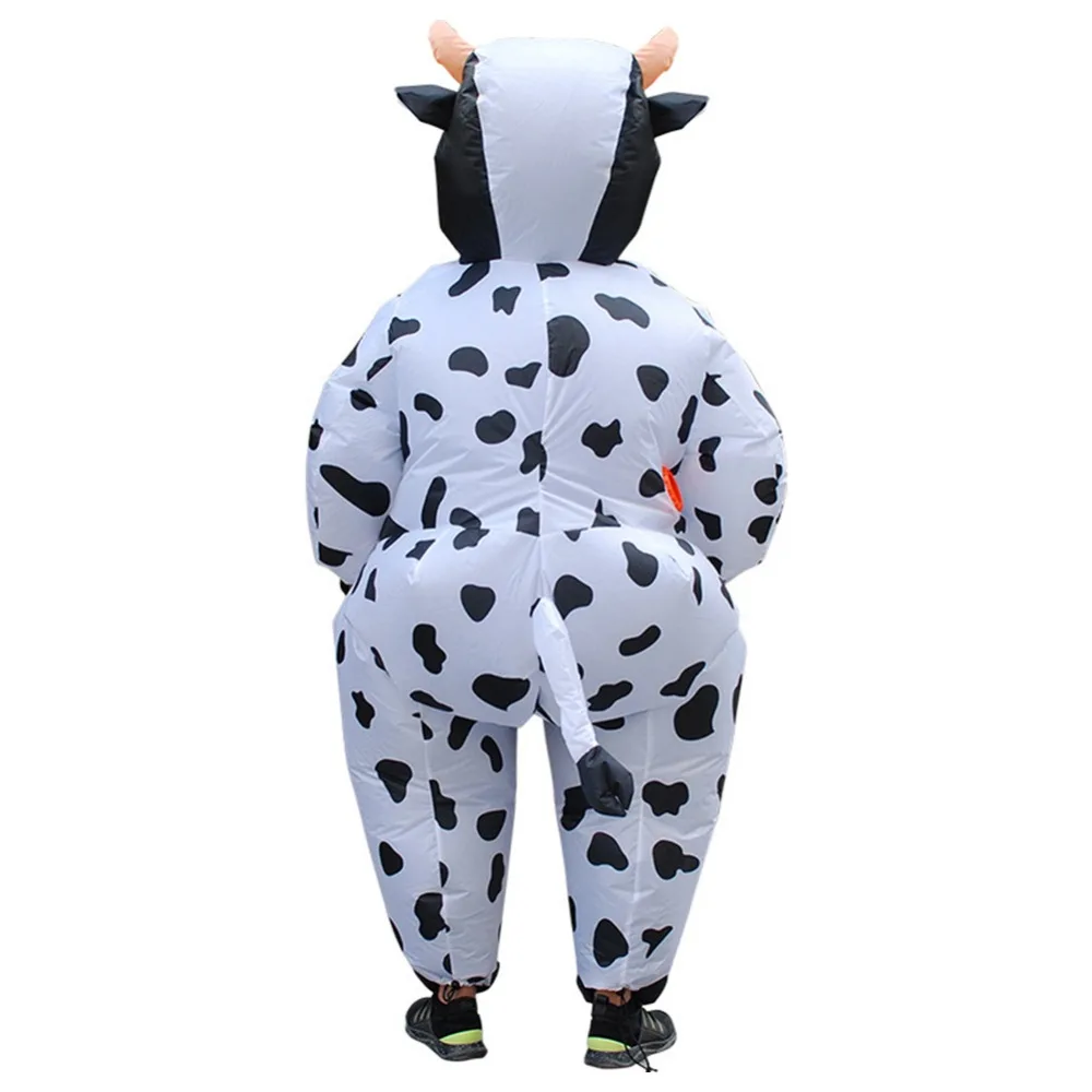 

Cow Inflatable Costume Mascotte Milk Cattle Costume Inflated Garment Cow Carnival Halloween Air Suit Adult Party Costumes Adult