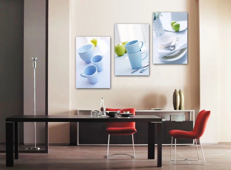 3 шт. Современная Настенная живопись новая чашка с цветами в рамке холст картина