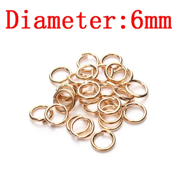 Rose Gold 6mm LOULEUR 200 шт./лот розового цвета: золотистый, серебристый цвет открыт соединительные кольца 3/4/5/6/7/8/10 мм Разделение кольца Разъемы для ювелирных изделий, украшения своими руками - Цвет: Rose Gold 6mm