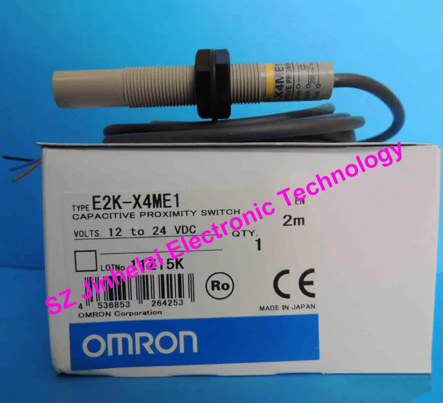 

100% Authentic original OMRON CAPACITIVE PROXIMITY SWITCH E2K-X4ME1 2M 12-24VDC