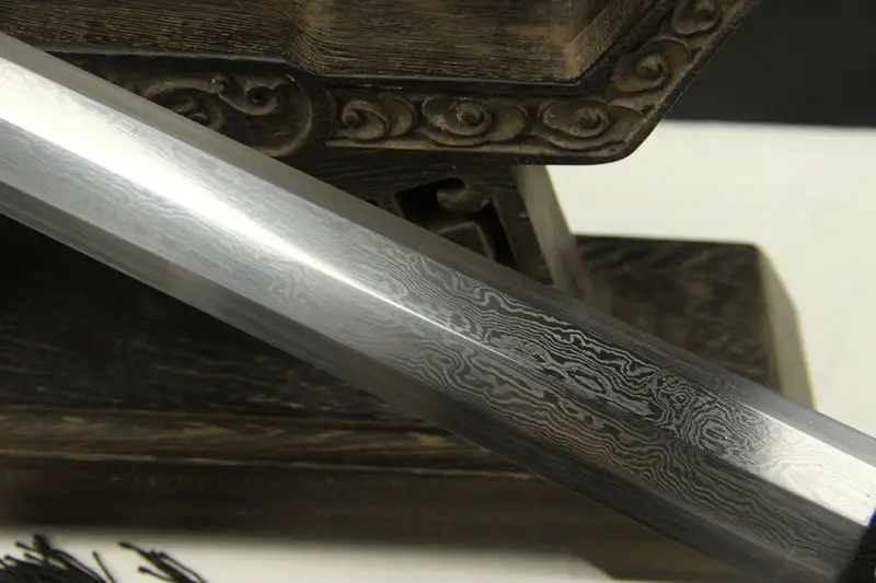 H-качество китайский династии Цин меч ручной работы Дамасская сложенная сталь