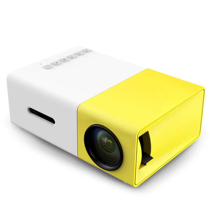 YG300 YG-300 ЖК-дисплей переносной Led-прожектор мини 400-600LM 1080 p видео 320x240 пикселей медиа