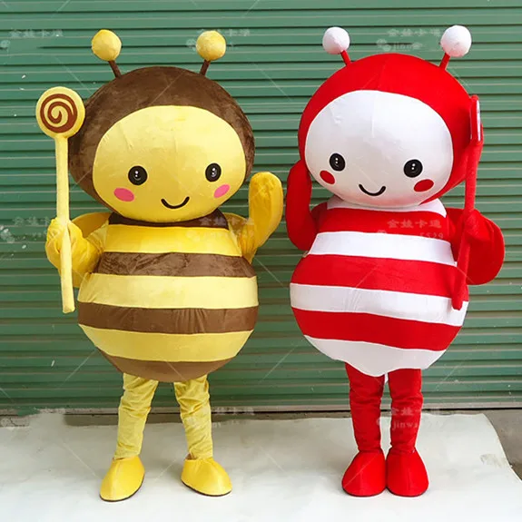 

Bee Hornet Mascot Costume Yellow Bee Mascot Costume Adult Character Apparel Cosplay for Halloween Party Advertising Events