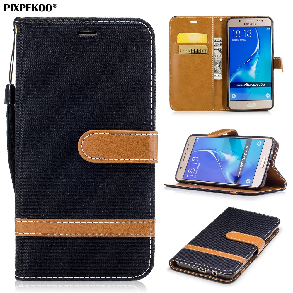 Для Samsung Galaxy J5 2016 J3 j510 j310 Чехол Флип Denim бумажник кожаный чехол телефона В виде