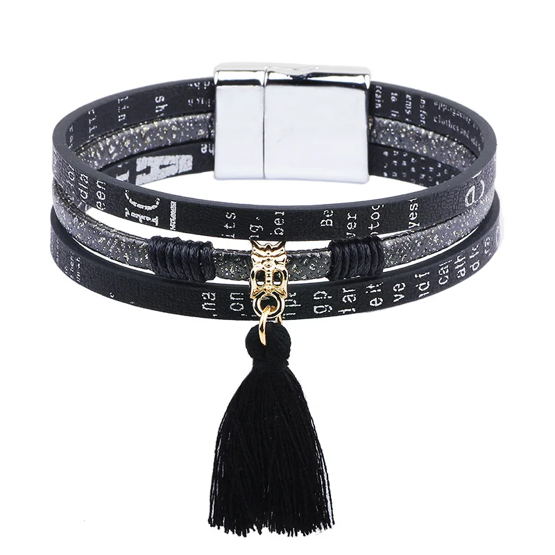 

Trendy Bracelet Titanium Steel Magnetic Buckle Fresh Tassel Kawaii Bracelets for Women Snap Jewelry Wedding Gift Accessories