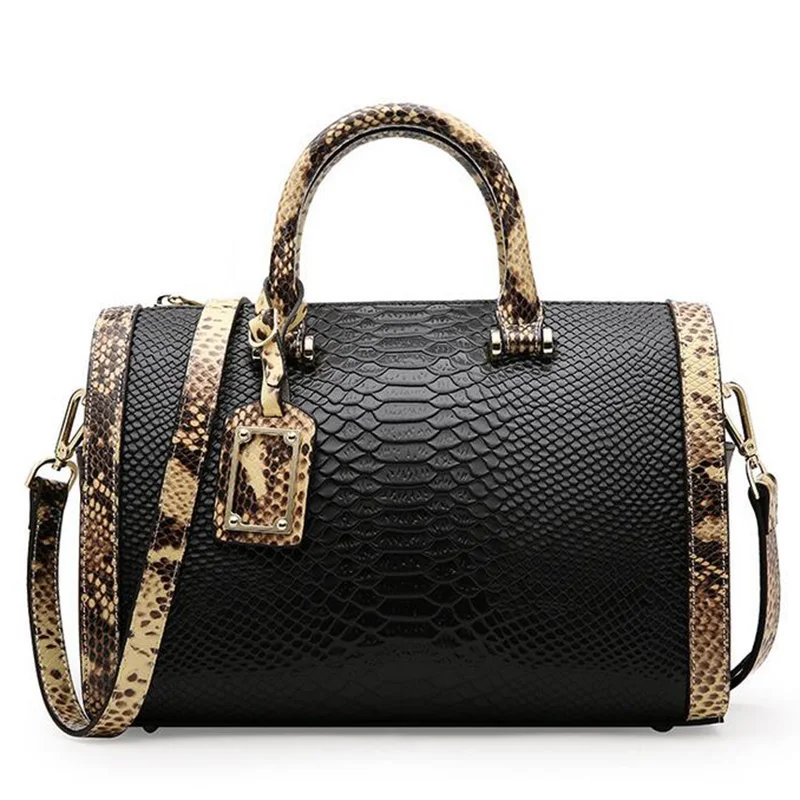 WILIAMGANU большая сумка из натуральной кожи со змеиным узором новые роскошные сумки