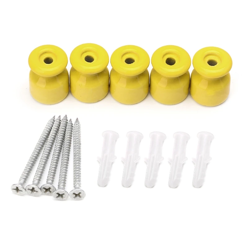 5Pcs/Set High Frequency Electric Porcelain Gourd 24mm Ceramic Insulator | Обустройство дома