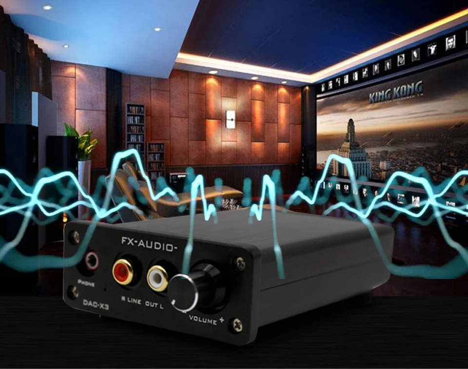 Мини портативный усилитель для наушников FX аудио DAC-X3 CS4344 CS8416 AUX USB DAC усилитель для наушников усилитель коаксиальный Оптический аудио декодер