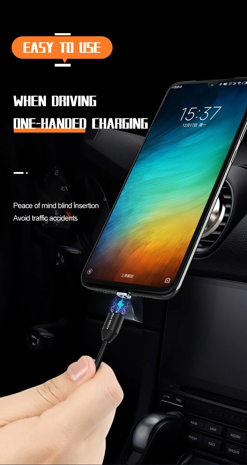 Fingerpow 1100 мАч Мини банк питания для iPhone/Android/type C Магнитный USB кабель для зарядки и передачи данных внешний аккумулятор 18650 Банк питания