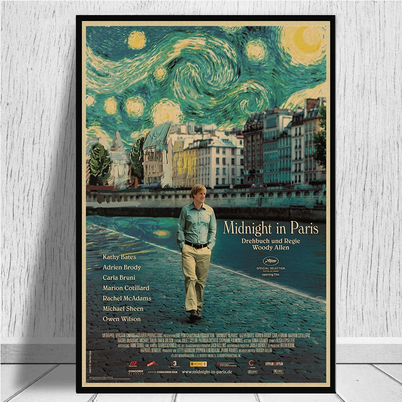 Постер Вуди Аллен винтажный Ретро матовый крафт-бумага античный постер стикер