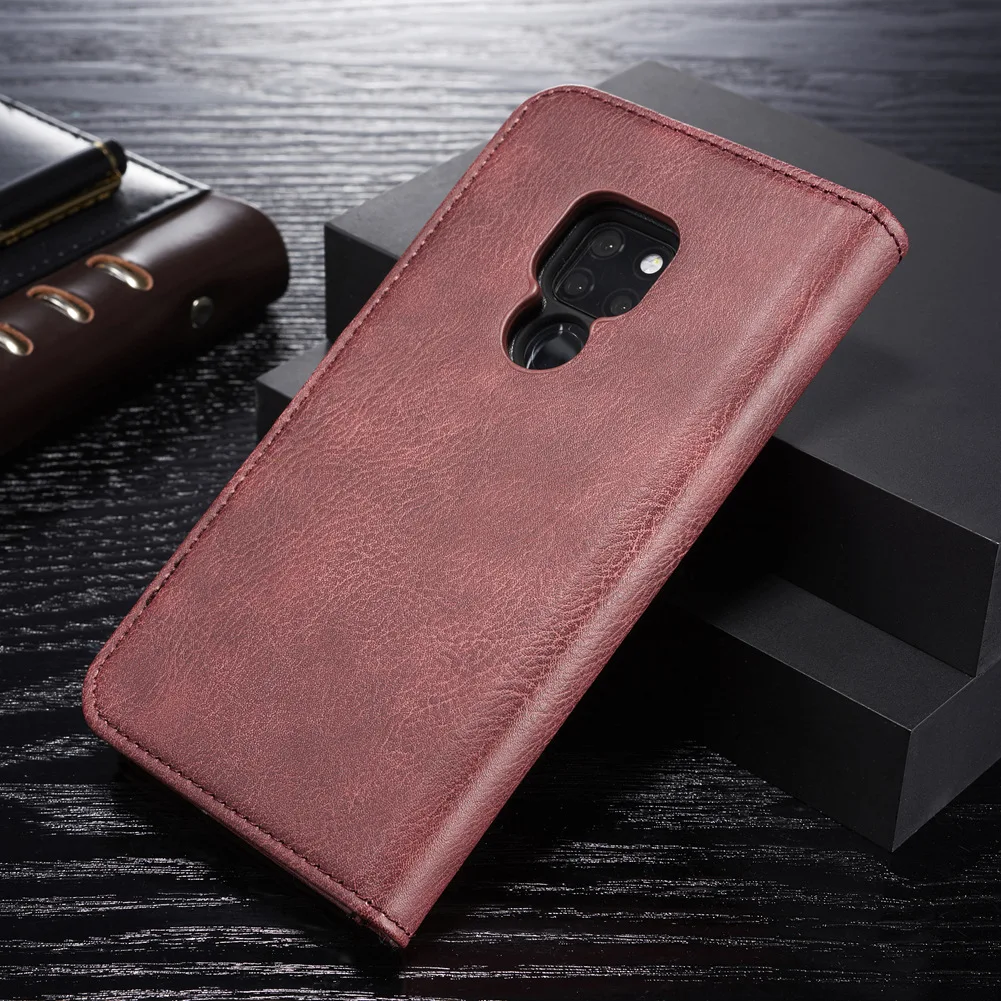 Кожаный чехол в стиле ретро для huawei P20 Pro P30 Lite mate 20 mate 20 30 Pro P smart с отделением для карт, чехол-бумажник с магнитной застежкой