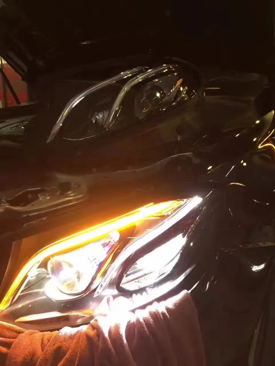 Автомобильный Стайлинг для Benz W213 светодиодный налобный фонарь для E200 260 280 3002017 фары все светодиодный налобный фонарь DRL Bi-светодиодный объектив