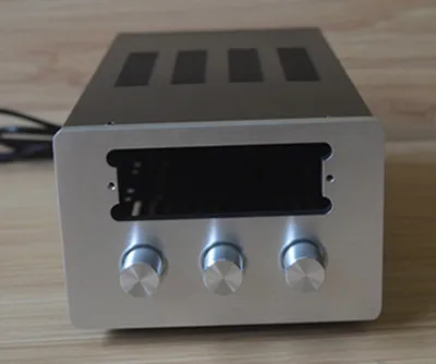 Lyele DIY усилитель шасси A1208 алюминиевый корпус усилителя 120*80*228 мм Мини 2 1 Ампер -