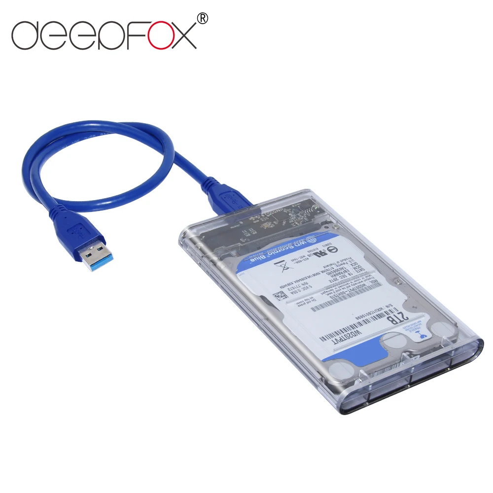Корпус для жесткого диска DeepFox 2 5 дюйма SATA к USB 3 0 коробка SSD адаптер ноутбука Macbook