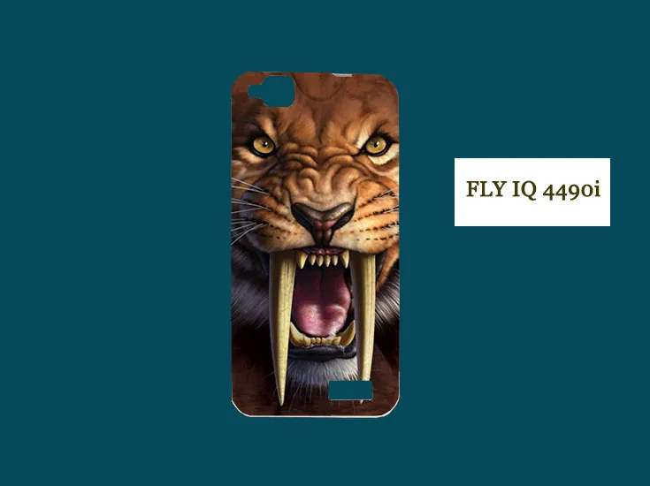 Чехол для Fly IQ4490i высококачественный мягкий чехол из ТПУ С Рисунком Тигра льва