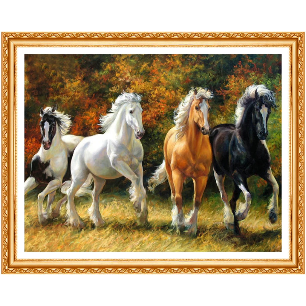 Diy картина из страз с изображением лошади алмаз 5D набор рукоделия аппликацией