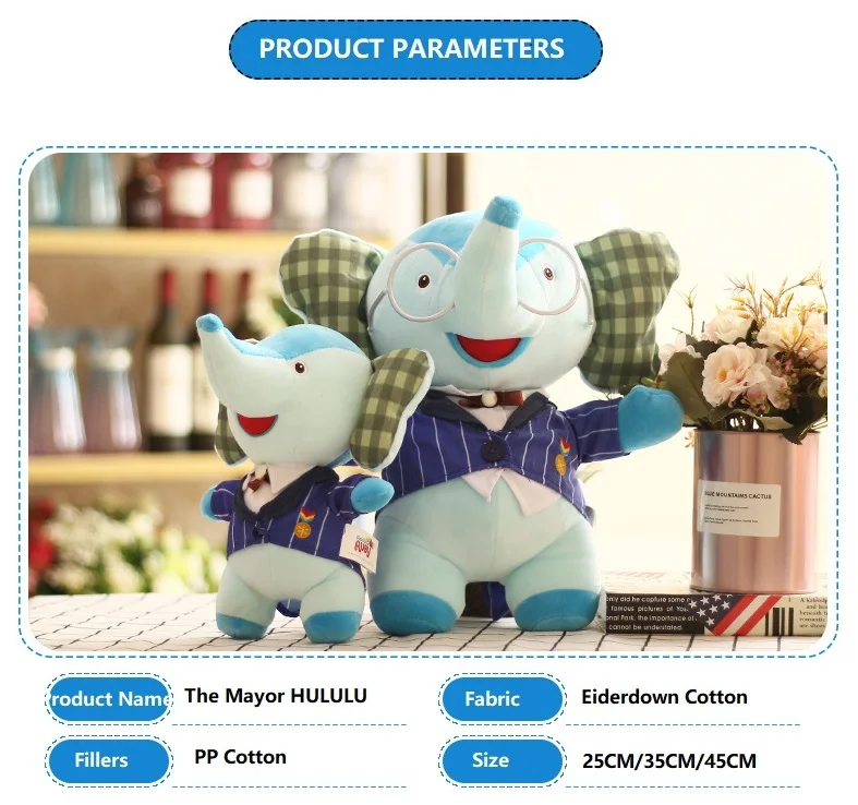 25 см/35 см/45 см Kawaii плюшевый слон семья-Радуга рубиновый набивные животные кукла слон ребенок, папа, дети, подарок для маленькой девочки