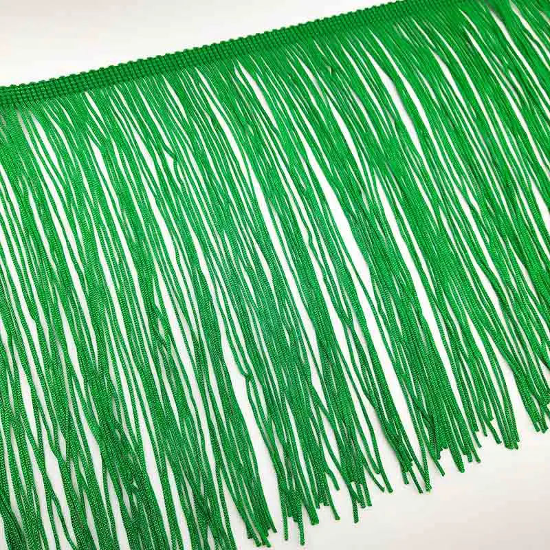 Green 50 см белая кружевная бахрома отделка кисточка бахрома отделка для DIY латинское платье сценическая одежда аксессуары 15 см широкая кружевная лента кисточка - Цвет: Green