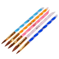 5pcsset nail art acrylic pen liquid powder tool carving brush pen crystal rod phototherapy pen