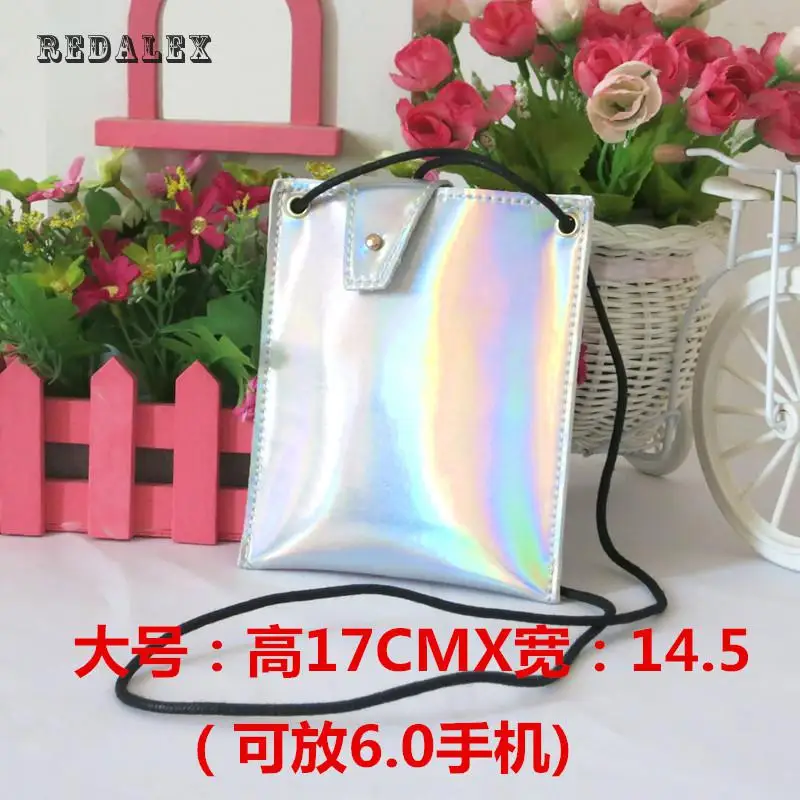 Mini Laser Silver Women Messenger Bags Small Square Bag Purses And Handbags Minimalist Crossbody Bolsas Hot Sale | Багаж и сумки