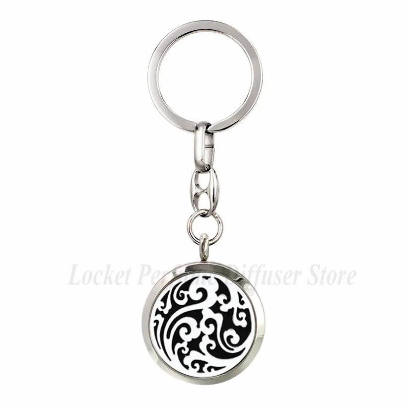 Tortoise Tree of Life Dragonfly 30mm 316L Stainless Steel Aromatherapy Diffuser Locket Keychain Keyrings Jewelry 10pcs Pads | Украшения и