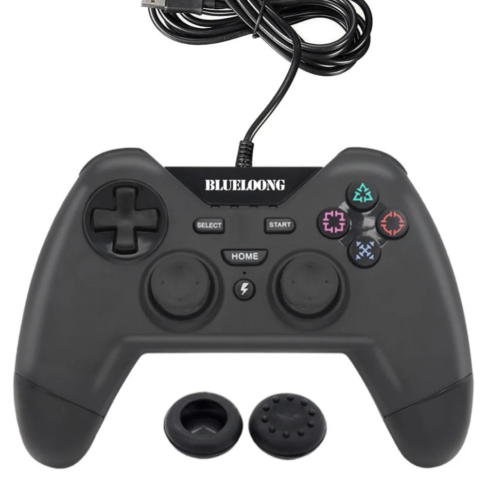 2017 Новый blueloong USB Черный цвет проводной джойстик геймпад для Playstation 3 PS3 контроллер
