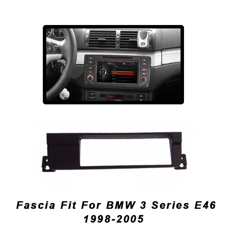 

1 Din Автомобильная рама MP5 2Din DVD стерео панель Fascia ДЛЯ BMW 3 серии E46 1998-2005 крепление для приборной панели устанавливаемая рамка CD без