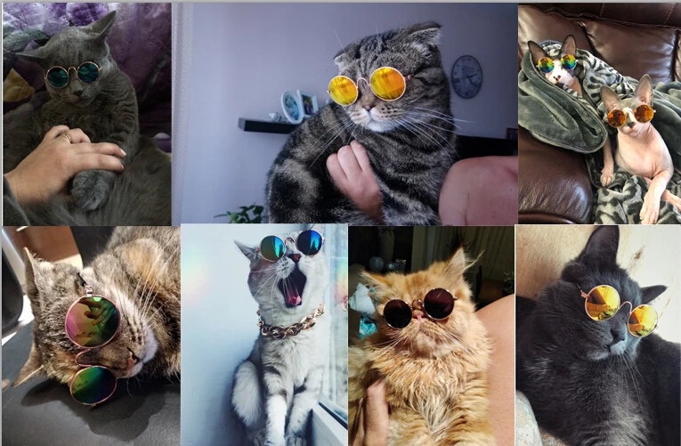 Трансер Pet Cat поставка УФ кошачьи солнцезащитные очки Защита глаз Одежда Аксессуары для ухода за кошками 80329